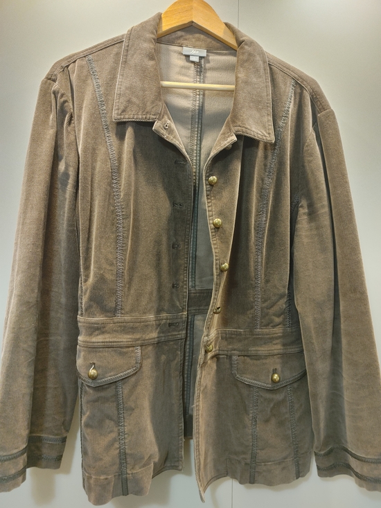 J. Jill Jackets & Blazers - J. Jill Chocolate Brown Corduroy Button-Front Field Jacket - Large